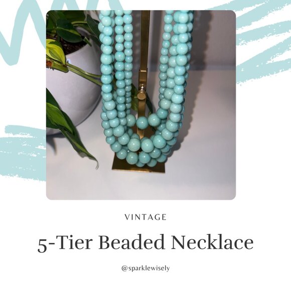 5-Tier Beaded Necklace - Picture 3 of 7